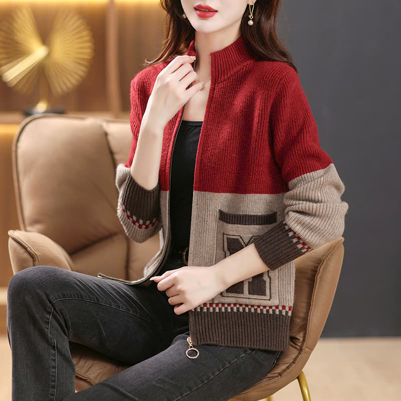 Thời trang len thu đông - Áo khoác len có khóa kéo - Danangsale - Ảnh 8