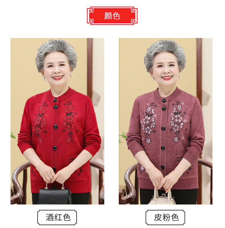 Áo khoác len Trung niên cao cấp - Áo khoác len nữ Quảng Châu đẹp - Ảnh 8