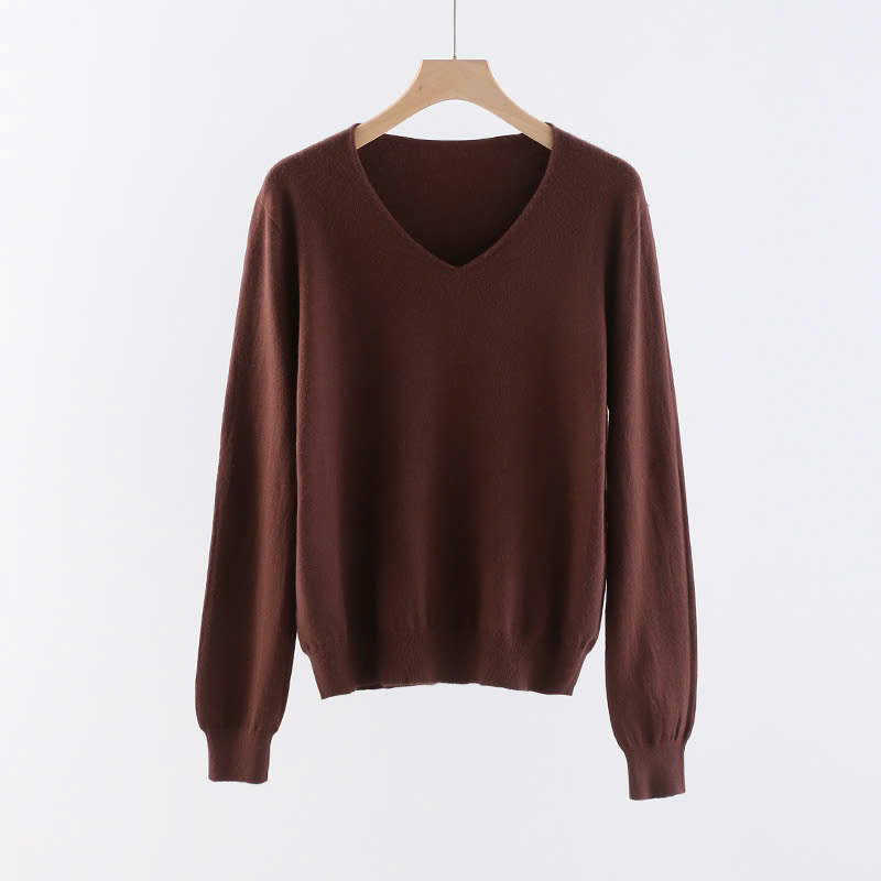 Áo len cổ tim - Áo len tay dài kiểu dáng Hàn Quốc Danangsale - Ảnh 2