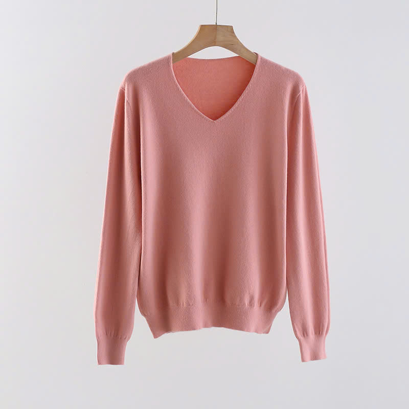 Áo len cổ tim - Áo len tay dài kiểu dáng Hàn Quốc Danangsale