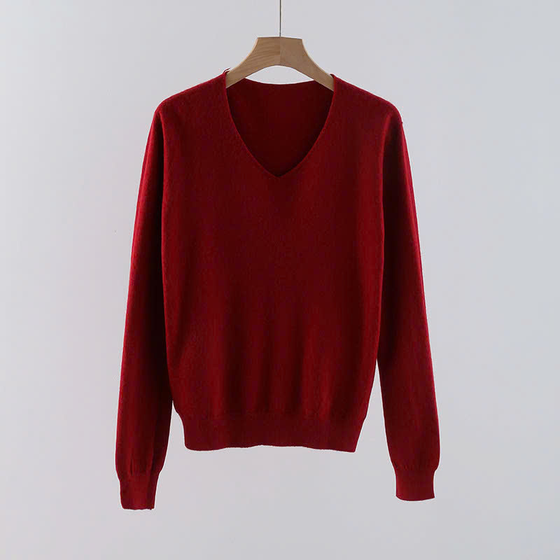 Áo len cổ tim - Áo len tay dài kiểu dáng Hàn Quốc Danangsale - Ảnh 8