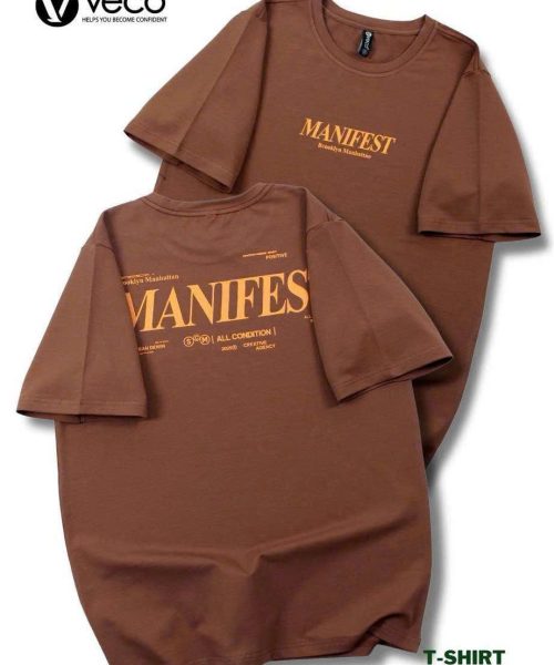 Áo thun bé trai in chữ Manifest  - Danangsale