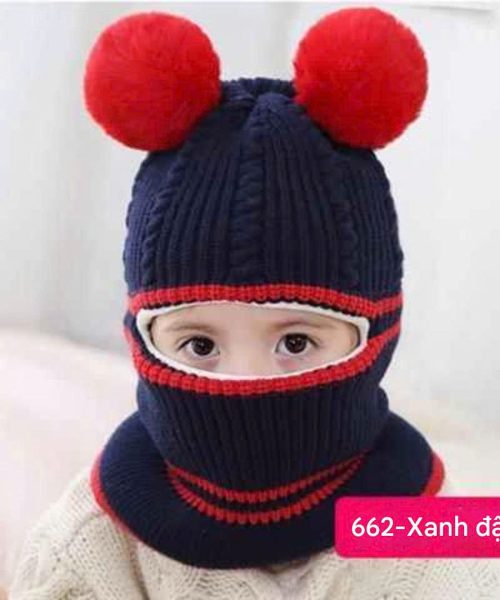 Mũ len trẻ em - Mũ len ninja cho bé che tai, che ấm cổ - Danangsale