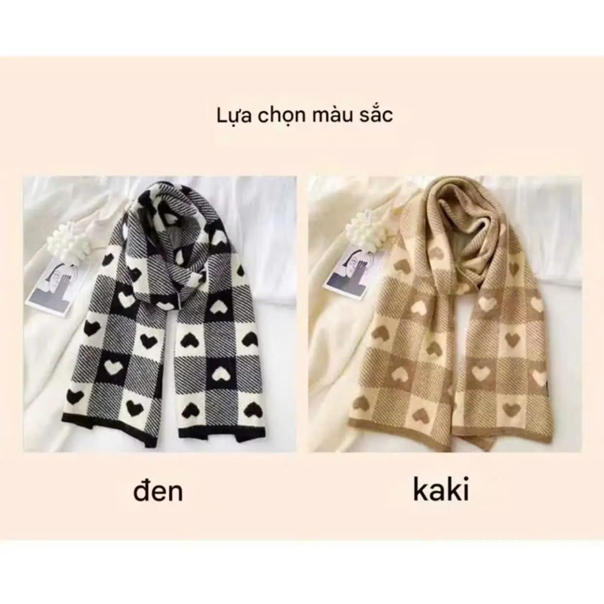 Khăn choàng cổ nam nữ - Khăn choàng cổ caro dẽ thương - Danangsale