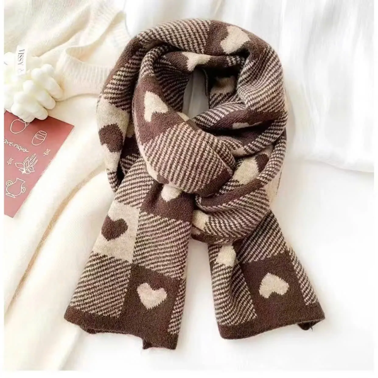 Khăn choàng cổ nam nữ - Khăn choàng cổ caro dẽ thương - Danangsale - Ảnh 3